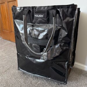 Hulken Signature Rolling Tote Bag, size large, black